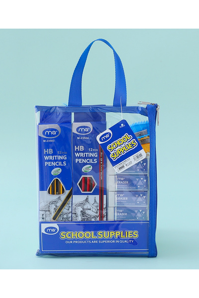 Fab N Funky Kids Writing Stationery Set, Superior Quality Material Blue - 36 Pieces