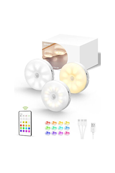 EZVALO LED Motion Sensor Puck Light (6 Packs)