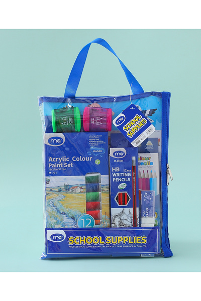 Fab N Funky Kids Colouring Set, Superior Quality Material, High Grade Lead Facilities, Blue - 42 Pieces