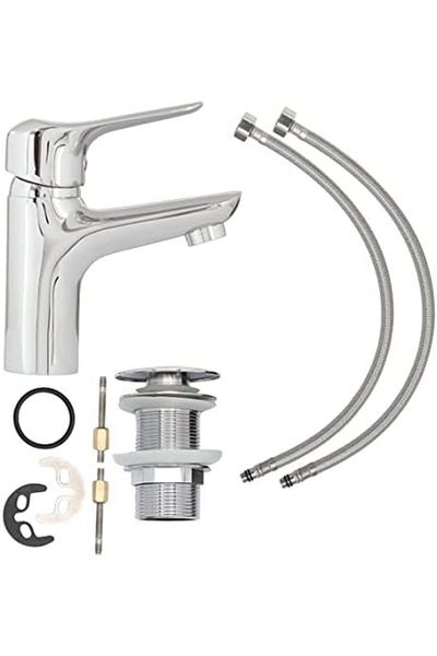 Reef Wash Basin Tap Lotus – Silver Chrome Finish, Metal Sink Faucet with Easy Operation
