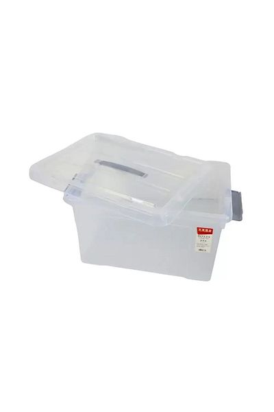 Generic Transparent Plastic Family Storage Box with Secure Latch Locking Lid – Large 45.5×32×25.5cm