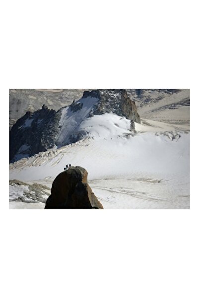 OEM Canvas Artwork, 'Alpine Adventure on Frozen Peaks', 54 x 39 cm