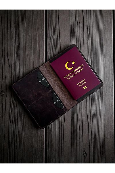 Kalkan deri Handmade Genuine Italian Leather Passport Wallet – Premium Travel Wallet |   Minimal and Stylish Design
