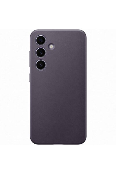 Samsung Δερμάτινη θήκη Vegan για Galaxy S24+, ΣΚΟΥΡΟ ΒΙΟΛΕΤΙ