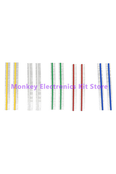 Choice1 ذكر اللون 2 قطعة لكل 10 قطع 1x40، 40 دبوس صف واحد ذكر وأنثى 2.54 رأس ...