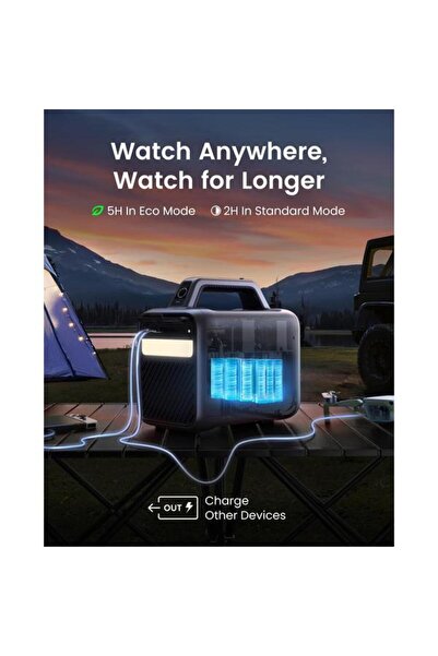 Anker Portable Projector Nebula Mars 3, 4K, 1000 ANSI Lumens, Android TV 11, AI, IPX3 (Black)