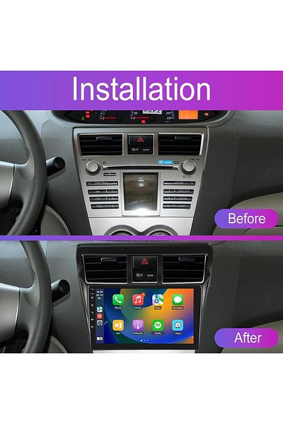 SHEZA STAR Android Car Stereo for Toyota VIOS Yaris 2007-2012 4+32GB 9 inch AHD Camera