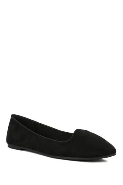 london Rag Women Black Microfiber Casual Ballerinas