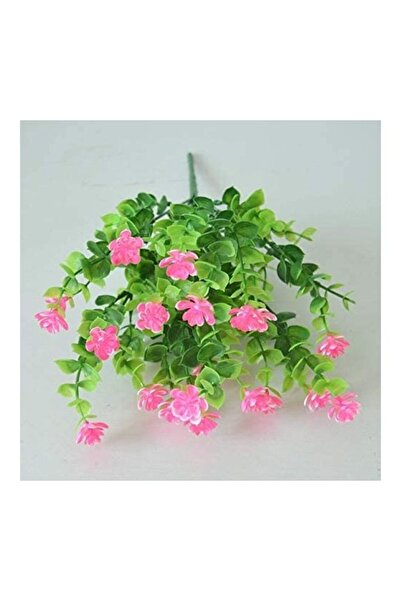 fun zone مجموعة XiuWoo من 10 نباتات خارجية صناعية باللون الأخضر/الوردي