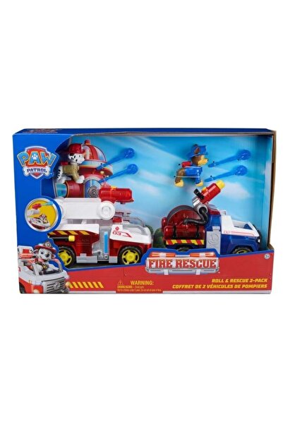 SPIN MASTERR Mașină de pompieri PAW Patrol: Roll & Rescue, pachet de 2