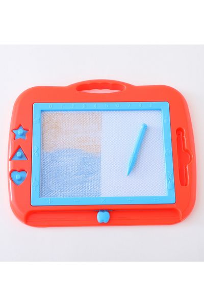 Fab N Funky Kids Writing and Doodle Board with Pen, Eye Friendly, Reusable, Mess-Free - Red and Blue