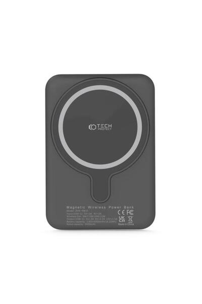 Tech-Protect Acumulator Extern magnetica LifeMag PB 10 5000 mAh, compatibila MagSafe, 15 W, Cablu US