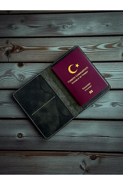 Kalkan deri Handmade Genuine Italian Leather Passport Wallet – Premium Travel Wallet |   Minimal and Stylish Design