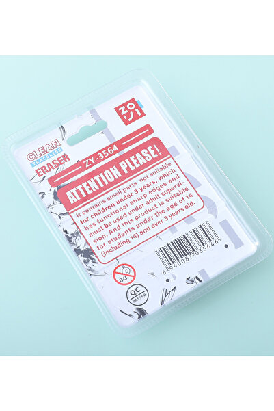 Fab N Funky Non Toxic Pro Professional Erasers, Fun to Use, Easy to Grip, Kid-Friendly White - 3 Pieces