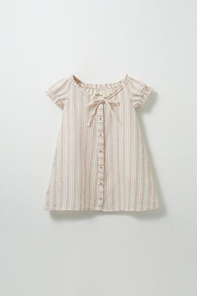 Marvy Shoulder Gathered Muslin Dress