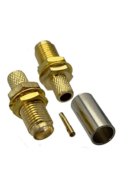 Choice1 مقبس SMA لـ RG58، 10 قطع، قابس SMA ذكر ومقبس أنثى، رأس حاجز، RG316، R...