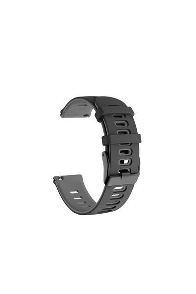 eR D L Universal silicone watch strap, width 22mm, quick release, black-gray, eR D L