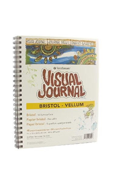 Strathmore Visual Journal Bristol Pad – 9" x 12", 270gsm, 24 Sheets of Premium White Paper