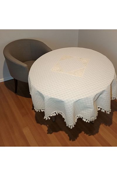 Cotopia Buldan Work Round Tablecloth Local Weaving
