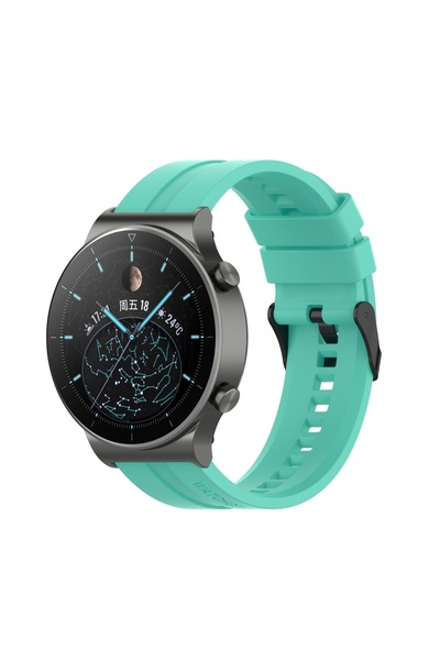 eR D L Curea universală de ceas din silicon, lățime 22 mm, eliberare rapidă, Aurora Blue, eR D L