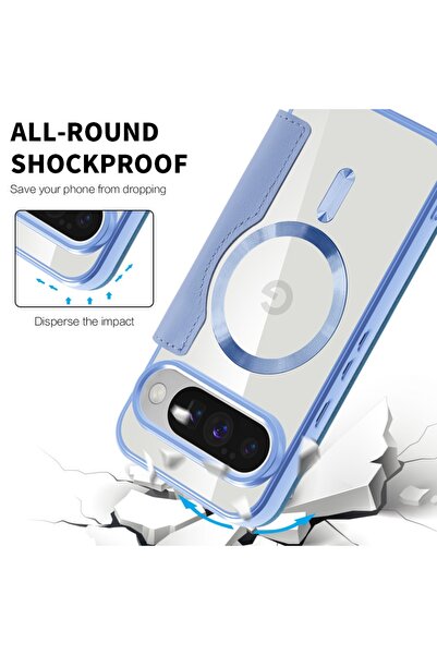 SKYDDAR INNOVATION Θήκη βιβλίου για Google Pixel 10 Pro XL, SmartMag Book, Magsafe, RFiD, σετ αυτοκόλλητων, Μπλε