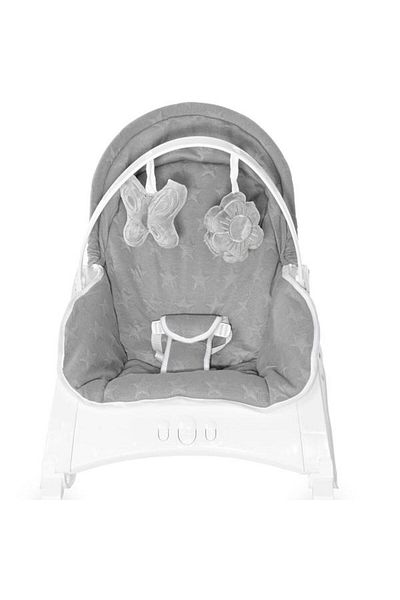 LORELLİ Alex Cool Grey Stars rocking chair, with table, vibrations and music, Grey