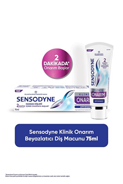 Sensodyne Klinik Onarım Derin Temizlik Diş Macunu 75ml + Beyazlatıcı Diş Macunu 75ml