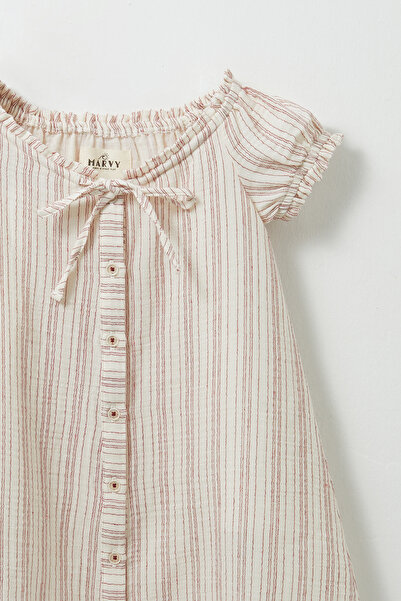 Marvy Shoulder Gathered Muslin Dress