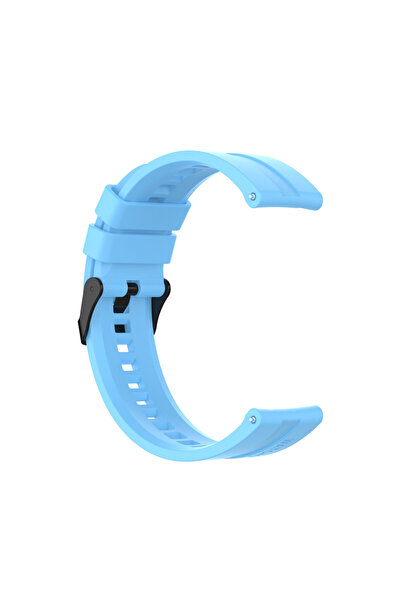 eR D L Curea universală de ceas din silicon, lățime 20 mm, eliberare rapidă, albastru deschis, eR D L