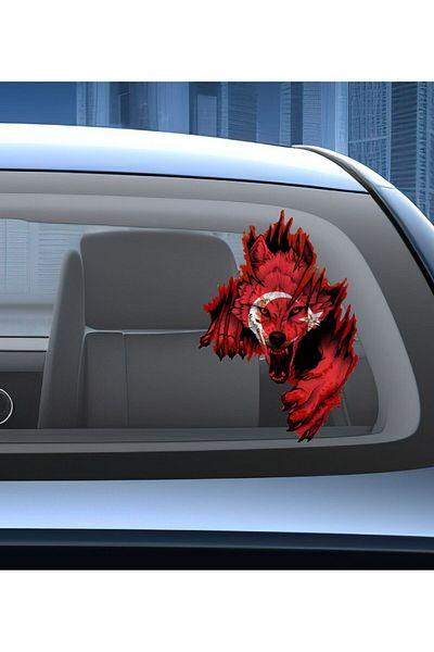 stickerusta Wolf Bore Constellation Turkish Sticker Car Auto Motorcycle Caravan Sticker 00244