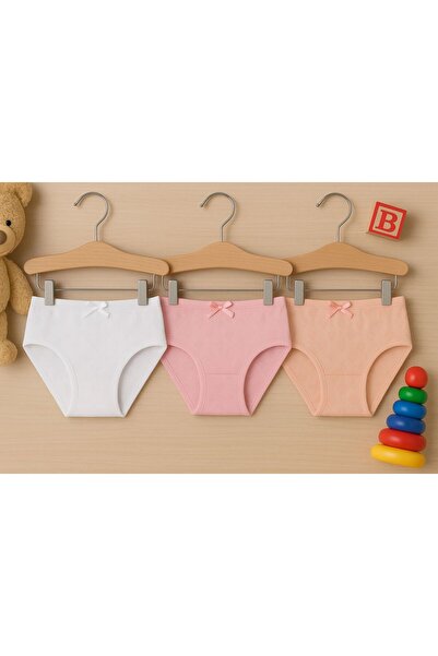 MAVİ QUMSAL Κοριτσίστικα εσώρουχα μπικίνι ζακάρ, σετ 6 τεμαχίων, από άνετο ελ...