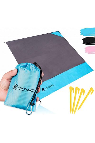 freemind beach blanket, nylon, blue/grey, 140 x 152 cm