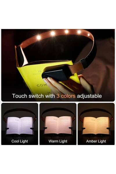 Generic Leuksolum Leather Book Light Rechargeable 3 Colors