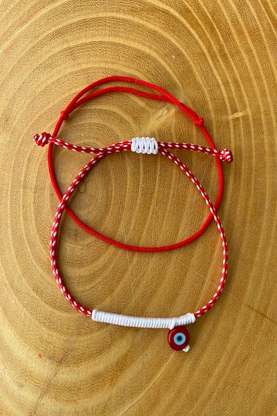 Shepidi Set of 2 Red Beads Marteniçka Lucky Bracelet