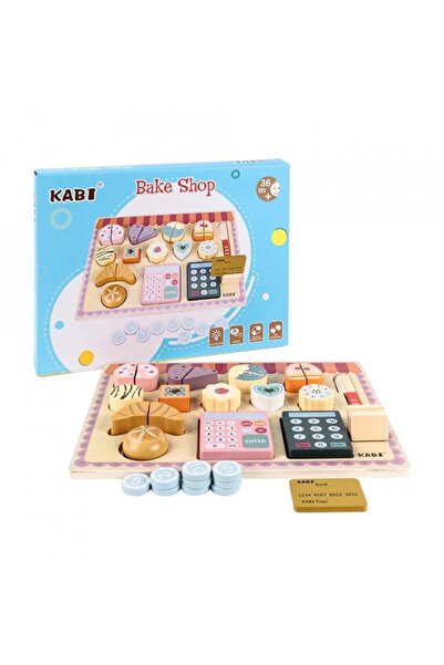 Toy Joc de rol cu puzzle din lemn, tip cofetărie Montessori, Kabi