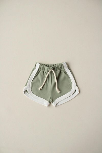 Oh La La Koala For Little Ones Light Khaki Lace-Up Shorts