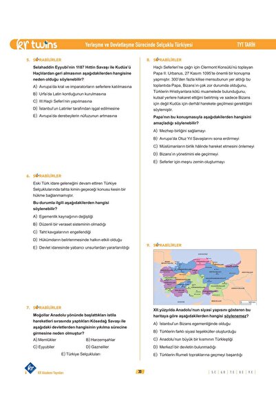 KR Akademi Yayınları 2026 TYT Twins Tarih Soru Bankası
