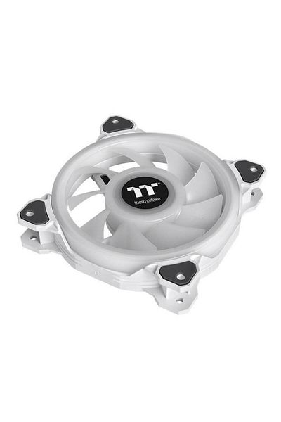 THERMALTAKE Set 3 ventilatoare Riing Quad 14, 140mm, iluminare ARGB, 1400 rpm, PWM (Alb)
