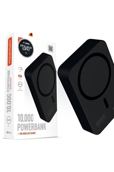 Powermaster Powerway 10.000mAh PD15W Magsafe Kablosuz Wireless Taşınabilir Şa...