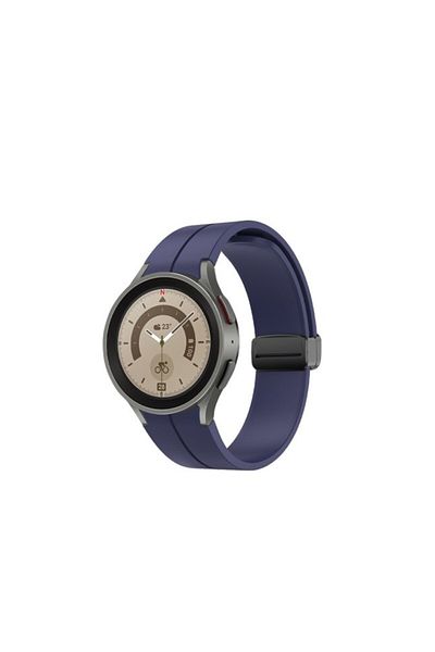 eR D L Silicone strap compatible Samsung Galaxy Watch 5, 4, 5 Pro, 4 Classic, dark blue, strap width 20mm