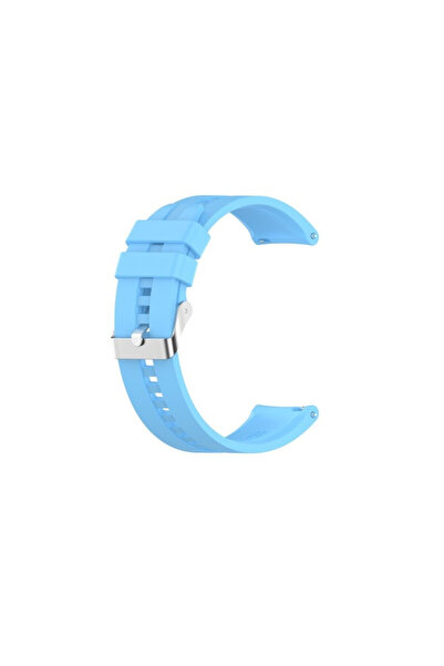eR D L Curea din silicon compatibilă cu Huawei GT 2, 46mm, albastru deschis, lățime curea 22mm. eR D L