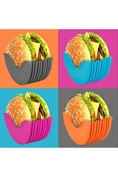 INTEREV 1 Piece Reusable Silicone Burger Mold - Microwave Compatible