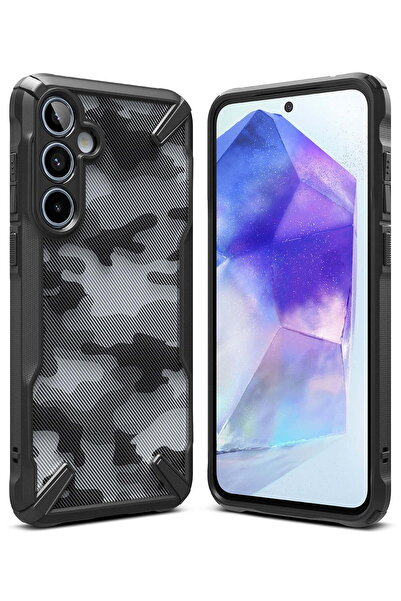 Ringke Samsung Galaxy A55 5G Fusion X Design Series Case Cover - Camo Black