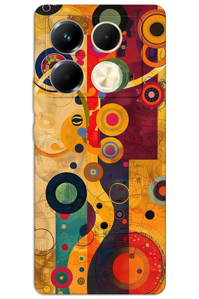MRCİLETİSİM حافظة Infinix Note 40 Pro Plus 5G ذات غطاء خلفي مطبوع بنمط HD - فني