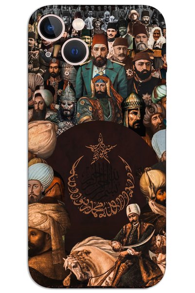 MRCİLETİSİM iPhone 14 Plus Case Hd Pattern Printed Back Cover - Ottoman Dynasty
