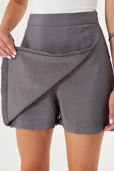 armonika Women's Gray Shorts Skirt Arm-25Y001084