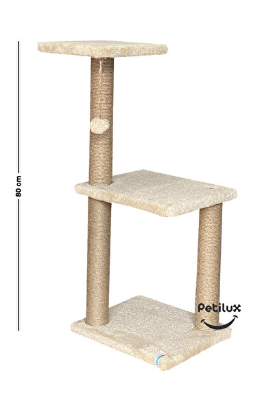 Petilux Welsoft Fabric Covered Jute Drawstring Cat Scratching Playground