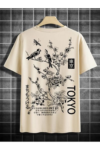 uyguntarz Unisex Tokyo Printed Oversize T-Shirt