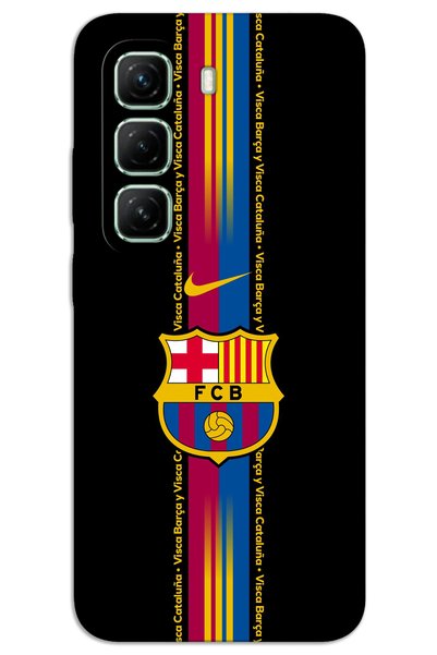 MRCİLETİSİM حافظة Infinix Hot 50 Pro 4G ذات غطاء خلفي مطبوع بنمط HD - برشلونة
