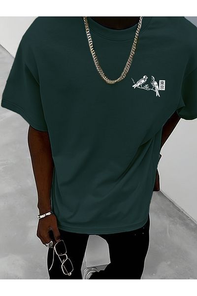 uyguntarz Unisex Tokyo Printed Oversize T-Shirt